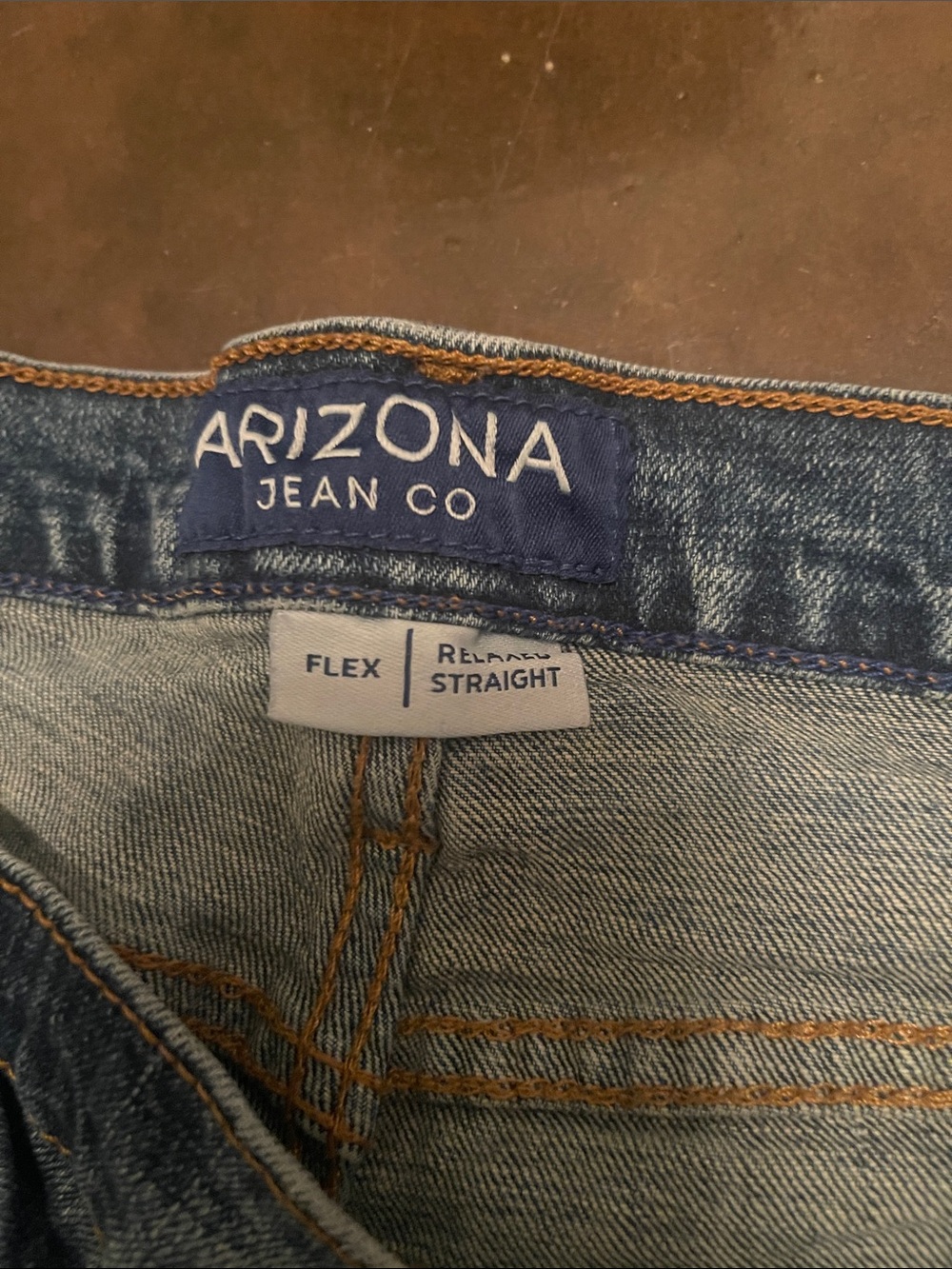 Arizona Jean Company Men's Relaxed Straight Jeans - Denim Blue